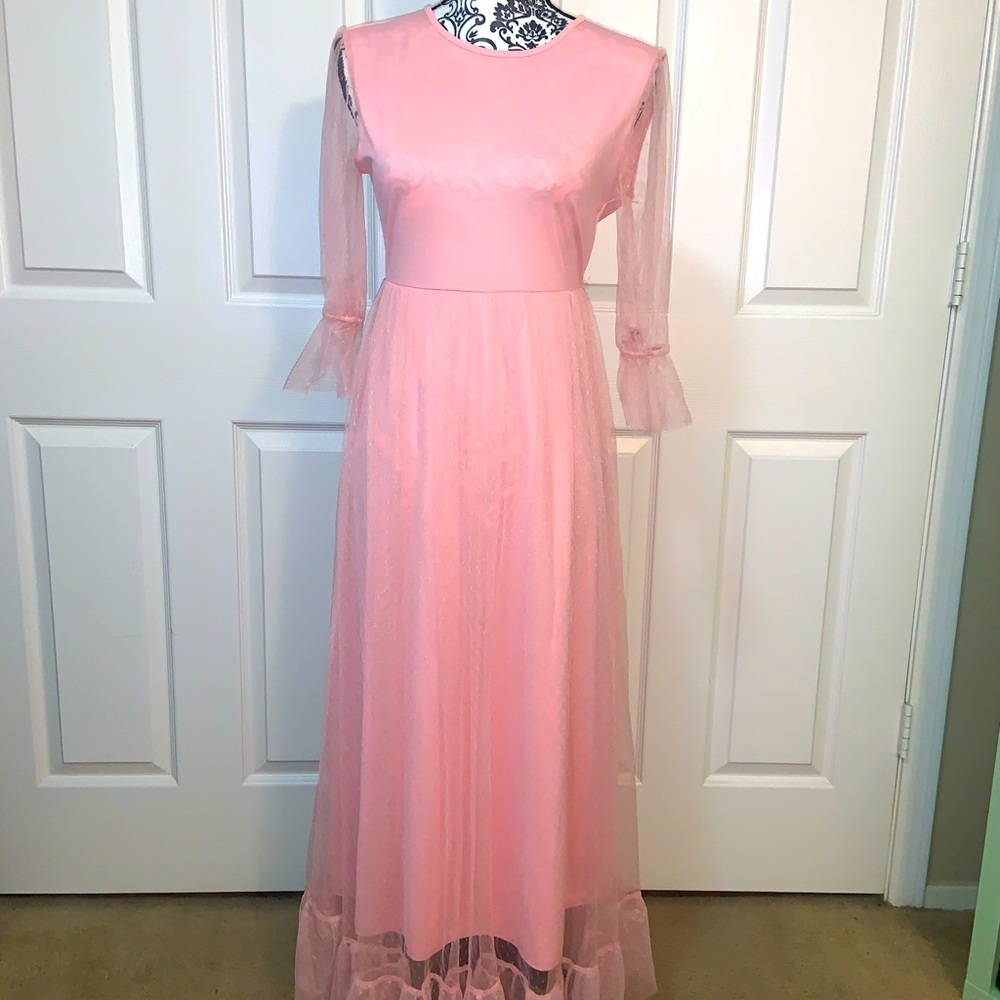 Pink lace dress